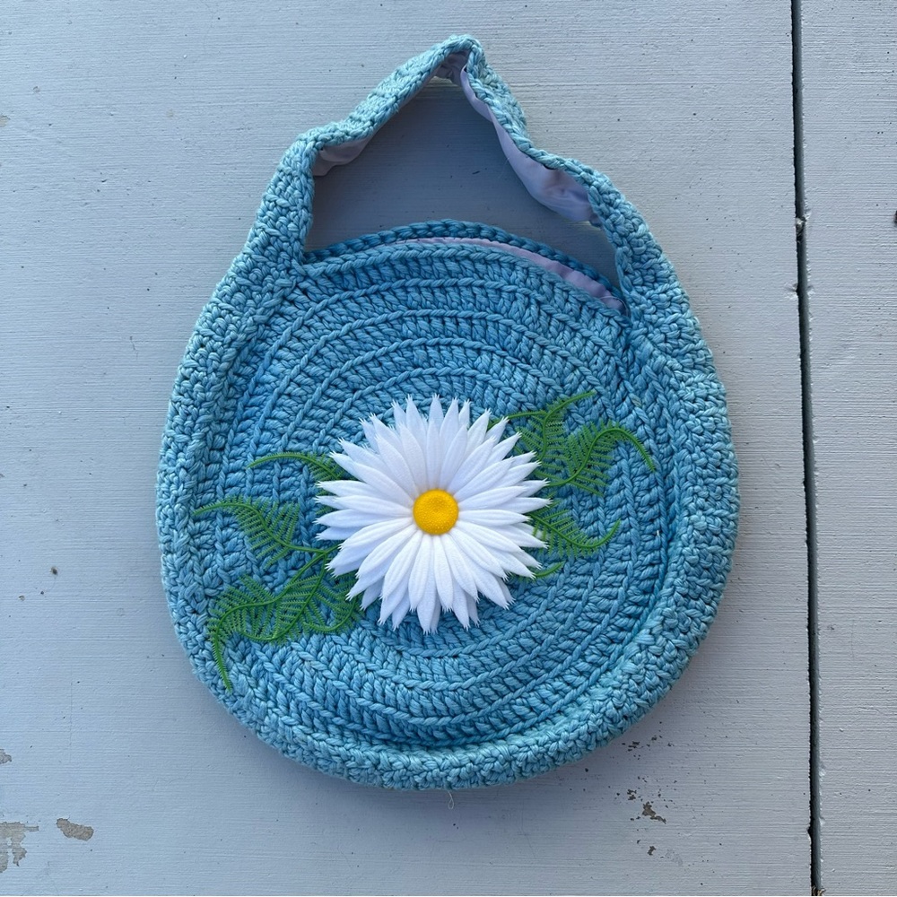 Vintage 70’s handmade floral handbag